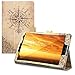 Produktbild kwmobile Hülle für Huawei MediaPad M5 8 - Tabletcover Slim Case Tablet Schutzhülle - Smart Cover Tabletcase Kompass Barock Design Dunkelbraun Beige