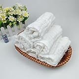 Kauftree 10/20er Baby Stoffwindeln Windeleinlagen Babywindeln Windeln Einlagen Set Wiederverwendbar Muslin Baumwolle 12 Schichte Gaze - 2