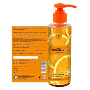 Teenilicious Orange Unisex Body Wash & Shower Gel For Boys & Girls, 200 ml