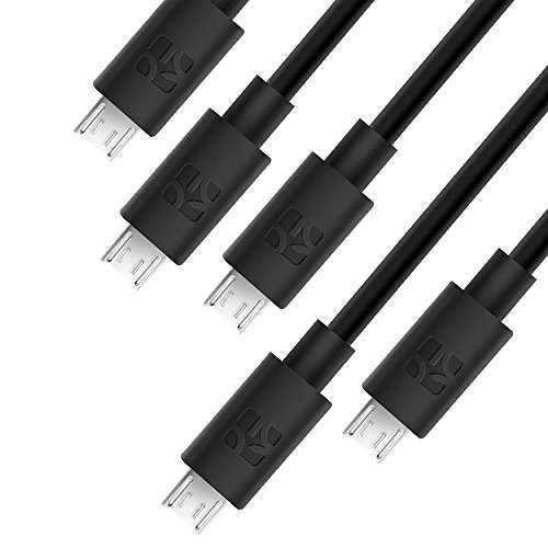 C  ble Micro USB 2 0  5-pack 1m 3ft  Coolreall   C  ble Chargeur pour Samsung Galaxy  HTC  Sony  Nexus  Asus  Blackberry  Nokia  LG  Motorola  Huawei  Kindle  Xiaomi  Smartphone  Appareils Android et Plus Encore  Noir 