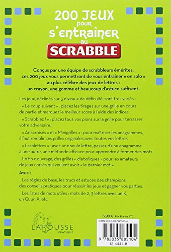 Couverture du livre de 200 jeux pour s'entraîner au jeu Scrabble