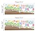 ElecMotive Wall Stickers of Tree Owls Birds Wall Decals for Kids Rooms Nursery Baby Boys & Girls Bedroom (Tree Owls Birds)