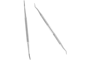 BODIIWULIU Set di 2 pezzi Pedicure Strumenti, Alzacchiodo a doppia estremità, strumento per unghie incarnite per spintore per unghie incarnite per la correzione delle unghie incarnite