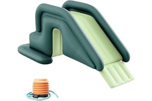 HMLTD Wasserrutsche für aufblasbaren Pool,Wasserrutschen im Spielzeugspielzentrum für den Außenbereich - Aufblasbare Seiten, kippsichere Poolrutsche für Wasserzentren und aufgeblasene Pools