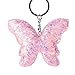 Produktbild Gracorgzjs Glitzer Pailletten Schmetterling Anhänger Schlüsselanhänger, Schlüsselanhänger, Taschen-Dekoration, Rose