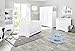 Produktbild Pinolino Kinderzimmer Polar breit groß, 3-teilig, Kinderbett (140 x 70 cm), breite Wickelkommode mit Wickelaufsatz und großem Kleiderschrank, weiß Edelmatt  (Art.-Nr. 10 34 21 BG)