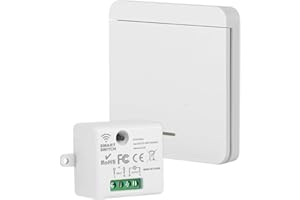 LAOYE Interrupteur Sans Fil Interrupteur d'éclairage sans fil kit interrupteur sans fil avec émetteur et contrôleur récepteur 10 A 240 V télécommandé portée de 50 mètres