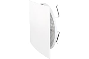 La Ventilazione QUTUR125X Griglia di Ventilazione Estetica 166x166 mm in Plastica con Molle, Bianco