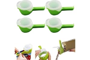 DIFLAX 4 Piezas Sellado para Bolsas De Aperitivos, Clips De Sellado para Bolsas De Alimentos, Clips De Sellado con Dispensador Reutilizables, Clips Multifuncionales (Verde)