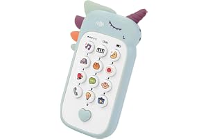 Collazoey Babymobiltelefon, babyleksak från 1 år, pedagogisk rolig smart telefon med låtar ljud ord meningar och