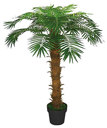 Palme Palmenbaum Königspalme Kokospalme Kunstpflanze Kunstbaum Künstliche Pflanze 140cm Decovego
