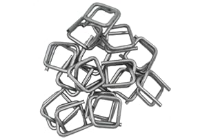 TROJAN PACKAGING Trojan Galvanised Metal Buckles (Pack of 1000) Self Locking Strapping Buckle For Use With Woven Cord Polyester Pallet Strapping Banding