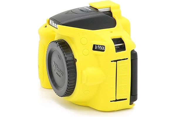 Silicon Cover for Nikon D5500/5600 Camera Case, Professional Silicone Camera Case Cover Detachable Protective for Nikon D5500/D5600 - Yellow