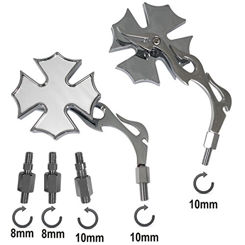 A Pro Mirrors Rearview custom Style Motorcycle Chrome Handlebar Motorbike