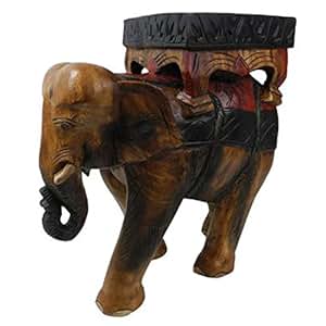 Elefanten Figur Beistelltisch Nachttisch Elefantenhocker Skulptur Tisch