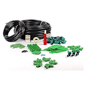 Pepper Agro M-DripKit Drip Irrigation Kit Wholesale for Home Gardening for 100 Plants Including Hose, Connectors and Full Set of All drip Accessories- Bulk Purchase Available