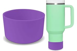 GHKLNY 2 fundas protectoras de silicona para Stanley Cup para botella de agua, cubierta inferior para Stanley Cup Quencher Adventure 1,134.0 g, 850.5 g, 567.0 g, accesorios