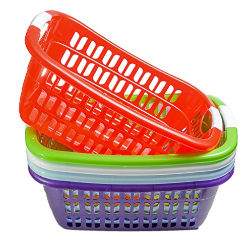 Wäschekorb von HRB 55 x 37 x 20 cm Wäschewanne Wäsche Box (Lila)