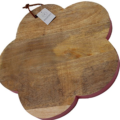 Mangoholz Brett Schneidebrett Blume - 2