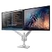 Produktbild Bestand Dual Monitor Arm Halterung Ständer für LCD LED Computer Bildschirm bis zu 68,6 cm Drehgelenk Gas Spring, Aluminium Dual Arm Desk Mount Dual Monitor Arm silber