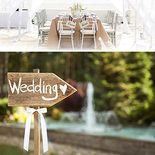OUNONA 50 Stück Autoschleifen Hochzeit Antennenschleifen Dekoration für Hochzeit(Weiß) - 2