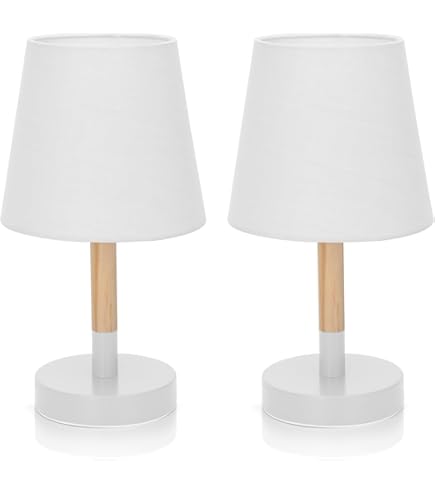 Lampe De Chevet USB Avec Base Bois Et Abat-jour Lin – Lumière Douce, Charge Rapide, Design Naturel