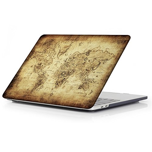 Case MacBook New Pro 13 Retina H  lle   Haocoo Vintage Map Design Ultra Slim D  nn Kratzfeste matt rutschfest Hartschale Kunststoff Schutzh  lle Snap 