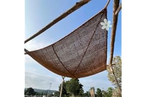 World PLANTIL Vela sombreo Fibra de Coco/Toldo Vela/Tela de sombro/Malla de sombreo/Jardin/Patio/terrasa /100% Naturales y ecológicas/ 60% de Sombra (Rectangular 4x3m con Anclajes)