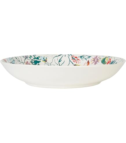 Geneviève Lethu – Set Di 2 Piatti Piani In Porcellana 26 Cm, Colore Bianco Con Bordo Decorato, Lavabili In Lavastoviglie