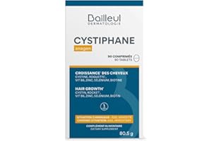 Bailleul | Cystiphane Anagen | Complément alimentaire Cheveux | Favorise la croissance & la résistance des cheveux | Chute de cheveux chroniques | Cystine – Vitamine B6 | 90 comprimés