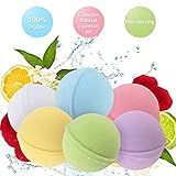 【Pequeño e interesante Interest】Cada bola de sal de baño tiene un diámetro de aproximadamente 5cm (60g /pc). Una vez que se coloca en agua caliente o caliente, la bola de sal de baño desaparecerá y no habrá burbujas, pero también cambiará el color del agua de la bañera. Algunos de nuestros clientes usan una bomba de baño en una bañera. Baño de 72 litros.