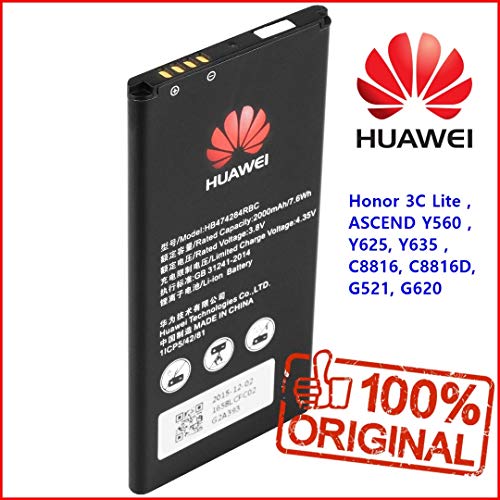 Original Bateria Huawei HB474284RBC Para Huawei Ascend Y550 Ascend Y635 Ascend G615 2000 mAh Bulk Original Bateria Huawei HB474284RBC Para Huawei Ascend Y550 Ascend Y635 Ascend G615 2000 mAh Bulk