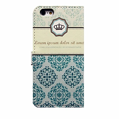 MUTOUREN iPhone SE 5 5S Drucken 2 in 1 Brieftasche Bumper Slim-Schutzhülle Tasche mit Karten- / Geldscheinfach PU Leder Handyhülle Schutzhülle Magnetverschluss Kunstleder Flip Case Tasche Hülle Schutz Etui Schale + Eingabestift – Kaiserkrone - 4