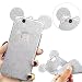 Produktbild P9 Lite Hülle, MOMDAD Glänzend Glitzer Crystal Schutzhülle für Huawei P9 Lite TPU Silikon Cartoon Maus Mouse Ohr Ear Zurück Case Cover Ultra Thin Kristall Bling Shining Anti-Kratzer Stoßdämpfende Handy Tasche Schale Abdeckung - Glitter Silber