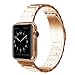 Produktbild GOSETH für iWatch Serie 4 (44mm), Serie 1 / Serie 2 / Serie 3 Classic Edelstahl Ersatz Link Armband Band mit Double Button Faltschließe für iWatch - Rosegold (Move Links von Hand)