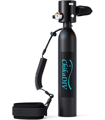 Mini Bouteille D'oxygène Plongée 0,5 L - 3000 PSI - Portable Avec Manomètre - 5 à 10 Min D'autonomie - Wulimasun - 8