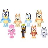 Bluey Pack of 8 Bluey's Family and Friends 8 Articulated Figures Official Collectable Item