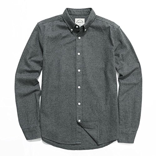 Bii Free - Chemise Casual - Uni - Col Boutonné - Homme - Gris - Medium