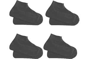 Cragmut Copriscarpe Impermeabili 4 Paia, Copri Scarpe per Pioggia in Lattice Riutilizzabile Copriscarpe Pioggia Coperture Antiscivolo per Uomo e Donna, 38-46