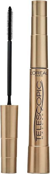 L'Oréal Paris Mascara, Telescopic Original Mascara to Achieve Dramatic Length & Definition, Up to +71% Lengthening Effect, Smudge-Resistant and Long-Wearing Formula for Up to 36H Wear, 8ml - 1