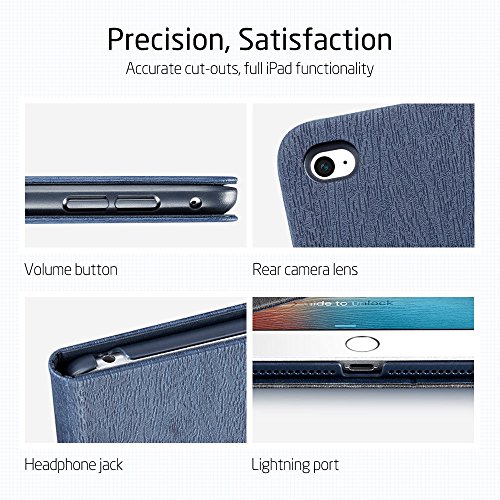 iPad Air 2 Hülle, ESR® Auto aufwachen / Schlaf Funktion und Einstellbarem Blickwinkel Funktion Schutzhülle für iPad Air 2/iPad 6 (Marineblau) - 5