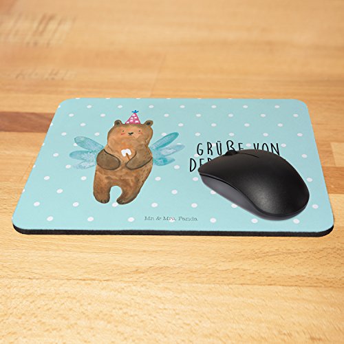 Mr. & Mrs. Panda Mauspad Druck Zahnfee Bär – 100% handmade & handbedruckt – Zahnfee, Fee, Milchzahn, Erster Zahn Mouse Pad, Mousepad, Computer, PC, Männer, Mauspad, Maus, Geschenk, Druck, Schenken, Motiv, Arbeitszimmer, Arbeit, Büro Zahnfee, Fee, Milchzahn, Erster Zahn - 4