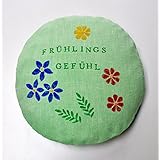 Frühlings-Kräuterkissen - Wohlfühlkissen mit Kräutern des Neubeginns, Blumenwiesenheu und Bio-Dinkelspelz für ein kraftvolles Frühlingserwachen. Das Kissen verströmt wohlige Wärme und ist voller Sonnenenergie.