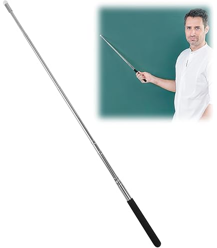 JEYORZY Teleskop Zeigestab - Ausziehbarer Edelstahl Pointer 24-100cm