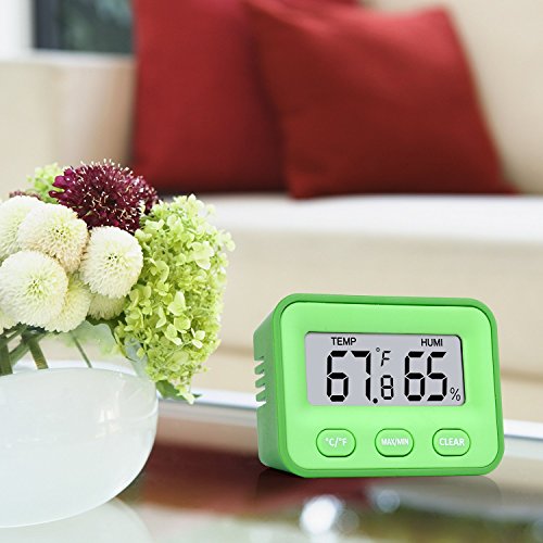 [Neuester Entwurf] 2 Stück Senbowe Thermo-Hygrometer Digital-Innenfeuchtigkeits-Monitor-Hygrometer-Innenraum-Thermometer Fahrenheit oder Celsius-Temperatur-Messgerät-Feuchtigkeit - 6