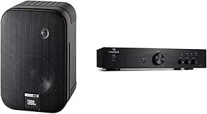 JBL Control One Robuster Kompakter Regallautsprecher Satellitenlautsprecher Studio-Monitor-Lautsprecher (1 Paar) schwarz &amp; auna AV2-CD508 - HiFi Audio-Verst&auml;rker, Stereo Endstufe, schwarz