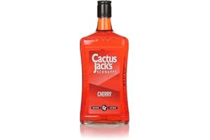 Cactus Jack's Cherry Flavoured Schnapps, Fruit Flavoured Pink Drink Liquor for Cocktail Making, Flavoured Shots or Mixer, 15% Alcohol Drink, Cocktail Ingredient for Home Bar, 70cl