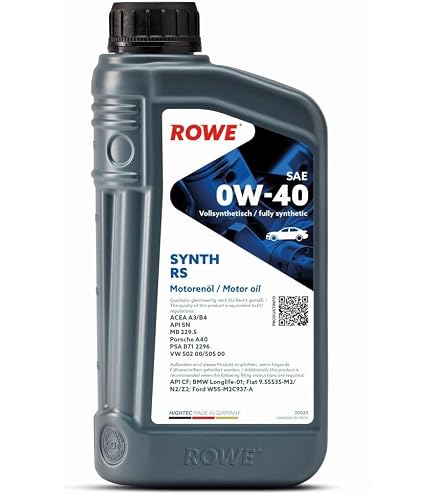 2 Liter (2x1L) ROWE HIGHTEC SYNTH RS SAE 5W-40 Motoröl BMW, MB