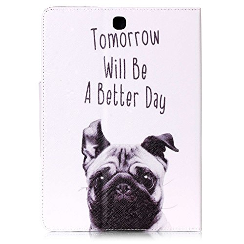 Samsung Galaxy Tab A 9.7 SM-T550 Hülle, Deenor Bunt Painting und Stilvoll Brieftasche Tasche PU Leder Flip Protective Stand Tasche Schutzhülle Hülle für Samsung Galaxy Tab A 9.7 SM-T550.[Dog] - 3