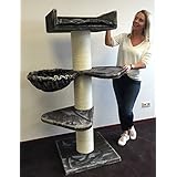 Kratzbaum große Katze XXL Royalty Plus Taupe Grau. Sisalstämme 20cm Ø Katzenkratzbaum für große Katzen. Qualitätsproduktion von RHRQuality.